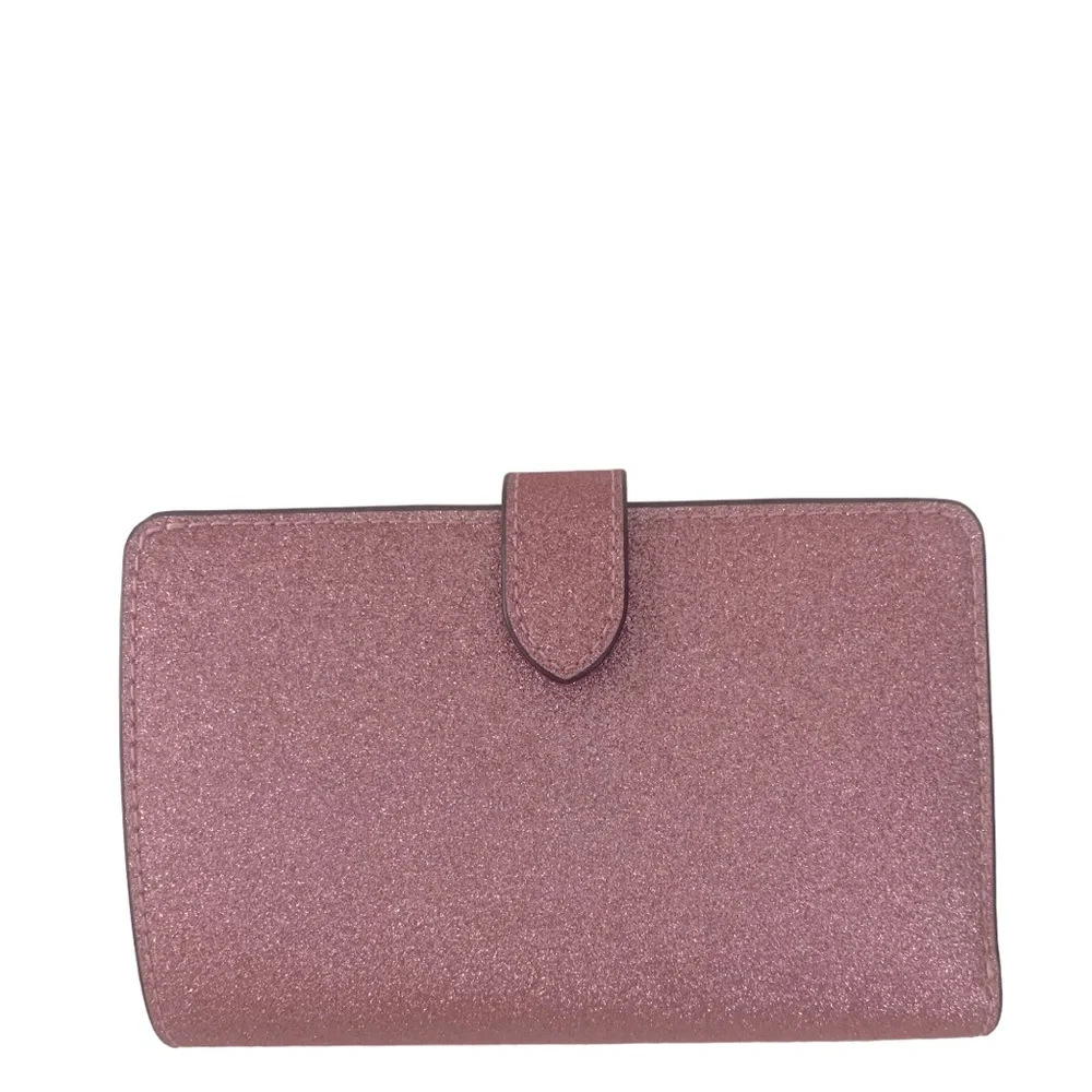 NWT 2-Piece Kate Spade Glitter Glimmer Crossbody Bag/Matching Bifold Wallet Pink